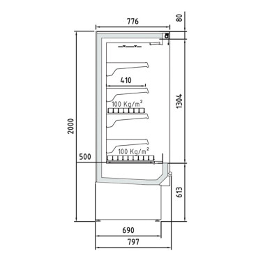 Armoire réfrigérée libre service ventilé - groupe - 4 portes batt. - Diamond  au meilleur prix sur Restock CHR