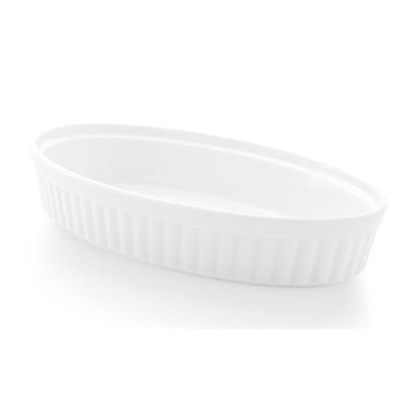 Plat à gratin ovale Bianco - 240x150mm - Finedine  au meilleur prix sur Restock CHR