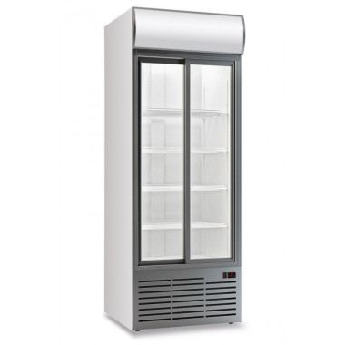 Armoire réfrigérée ventilée à deux portes avec tiroir rétroéclairé Modèle CL90TCSLWHITE - KlimaItalia  au meilleur prix sur Rest
