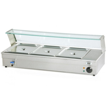 Présentoir Bain-Marie - Comptoir - 3 GN 1/2 - 1000W - Beckers  au meilleur prix sur Restock CHR