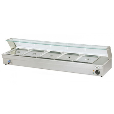 Présentoir Bain-Marie - Comptoir - 5 GN 1/2 - 1800W - Beckers  au meilleur prix sur Restock CHR