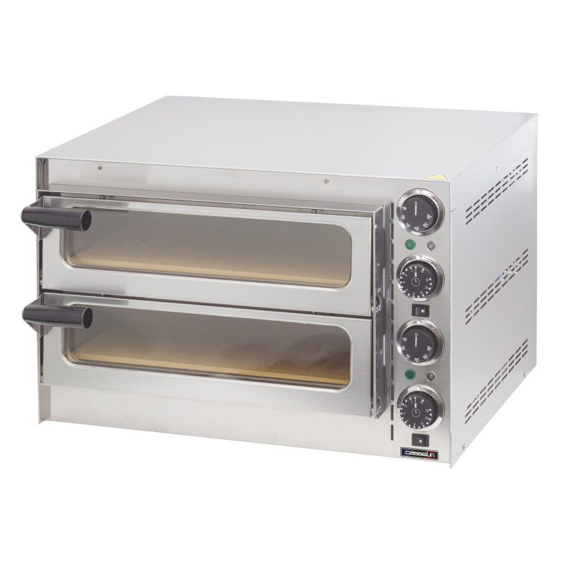 Four à pizza 2 chambres - 410 x 370 x 90mm - 2700W - Casselin  au meilleur prix sur Restock CHR
