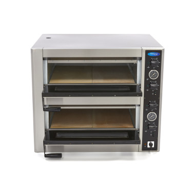Four à pizza professionnel - 8 pizzas - Double étage - 400V triphasé - Maxima  au meilleur prix sur Restock CHR