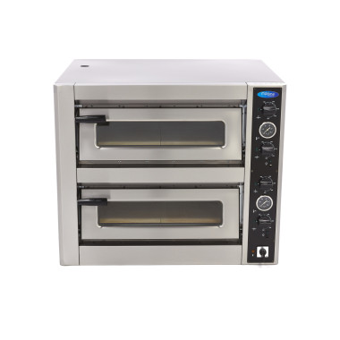 Four à pizza professionnel - 8 pizzas - Double étage - 400V triphasé - Maxima  au meilleur prix sur Restock CHR