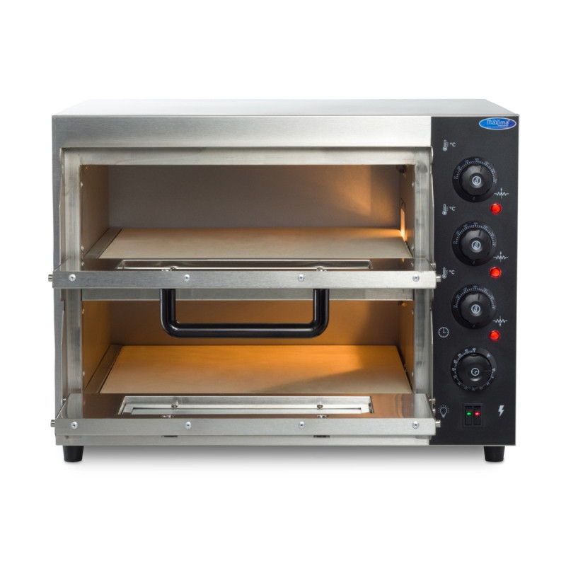 Four à pizza double étage - 2 pizzas de diam 40 cm - Maxima  au meilleur prix sur Restock CHR