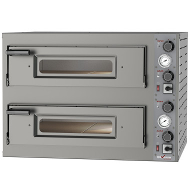 Four électrique triphasé 2 x 4 pizzas de 330 mm 2 chambres - Diverso  au meilleur prix sur Restock CHR