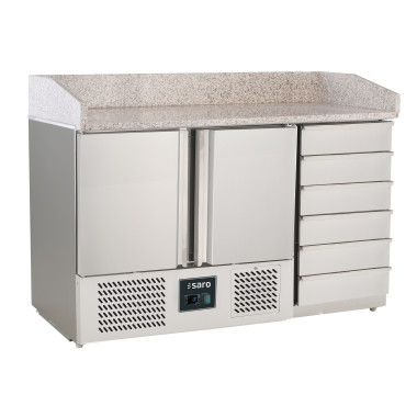 Table pizza - 2 portes - Granit - Professionnel - Saro  au meilleur prix sur Restock CHR