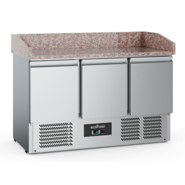 Table réfrigérée pour pizzas - 3 portes - Ecofrost  au meilleur prix sur Restock CHR