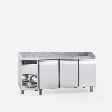 Table à pizza réfrigérée avec  dosseret  3 portes 609 L  - Samaref  au meilleur prix sur Restock CHR
