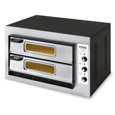 Four à pizza - 2 chambres - 6.3kW - 890x605x570mm - Max 500°C - Mec  au meilleur prix sur Restock CHR