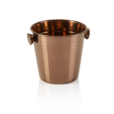 Acier inox chrome-nickel, PVD Mini seau à glace 11 cm H 11 cm 0,5 ltr PVD bronze inox professionnel - Was Germany  au meilleur p