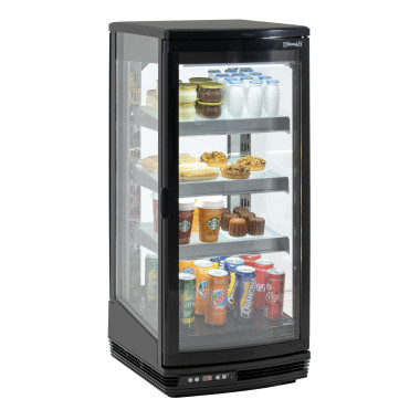 Mini vitrine réfrigérée noire - 93 L - Double vitrage - Casselin  au meilleur prix sur Restock CHR