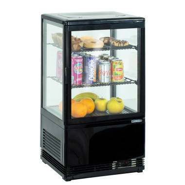 Mini vitrine réfrigérée positive noire - 58 L - Froid ventilé - Casselin  au meilleur prix sur Restock CHR