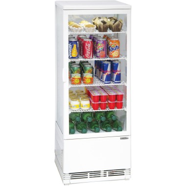 Vitrine réfrigérée positive blanche - 98 L - Froid ventilé - Casselin  au meilleur prix sur Restock CHR
