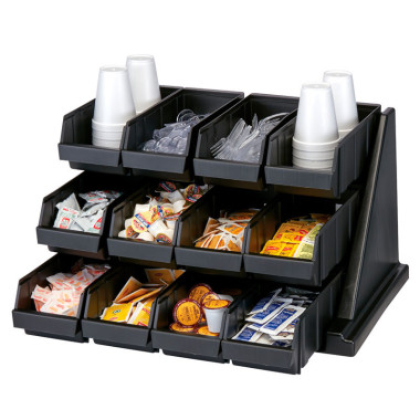 Support présentoir 12 casiers - 64.8 x 54.3 x 36.2 cm - Noir - Cambro  au meilleur prix sur Restock CHR