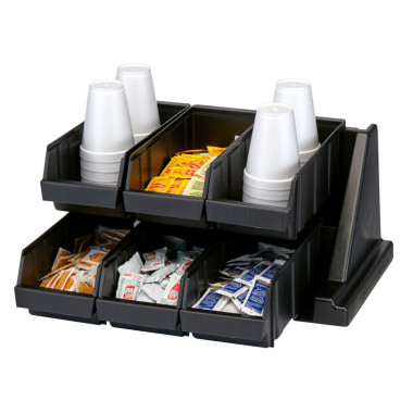 Support avec 6 casiers - 51.1 x 48.8 x 24.1 cm - Noir - Cambro  au meilleur prix sur Restock CHR