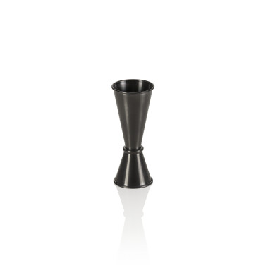 Acier inox chrome-nickel, PVD Doseur Jigger 2,5/5 cl 4,5 cm H 11,5 cm noir inox PVD professionnel - Was Germany  au meilleur pri
