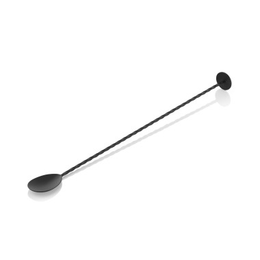 Acier inox 18/8 Cuillère bar torsadée avec embout pilon 33,5 cm noir mat inox 18/8 NOCTURN professionnel - Was Germany  au meill