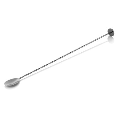 Acier inox 18/8 Cuillère bar torsadée avec embout pilon 40 cm gun metal inox 18/8 NOCTURN professionnel - Was Germany  au meille