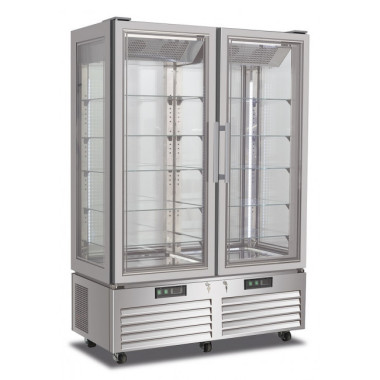 Vitrine réfrigérée double Modèle VICTORIA132NFNSILVER - KlimaItalia  au meilleur prix sur Restock CHR