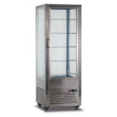 KlimaItalia - Vitrine réfrigérée pâtisserie quatre côtés no frost en acier inoxydable Modèle DELUXE4VSILVER  au meilleur prix su