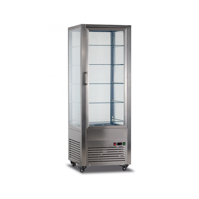 KlimaItalia - Vitrine réfrigérée pâtisserie quatre côtés no frost en acier inoxydable Modèle DELUXE4VSILVER  au meilleur prix su