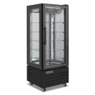 KlimaItalia - Vitrine réfrigérée pour pâtisseries en verre à quatre côtés sans givre Modèle VICTORIA85NFPBLACK  au meilleur prix