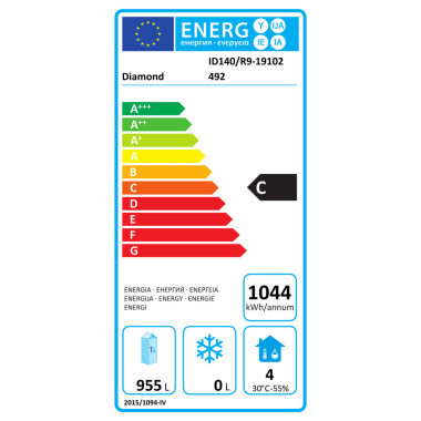 Armoire réfrigérée 1400L 2 portes GN 2/1 acier inoxydable R290 éclairage LED - Diamond  au meilleur prix sur Restock CHR
