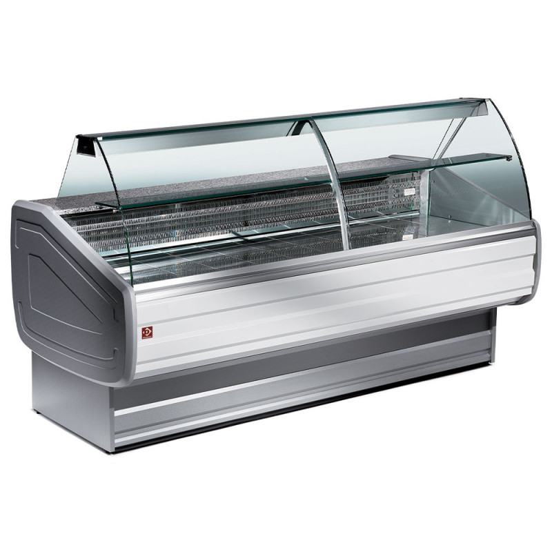 Comptoir ventilé réfrigéré à vitrine bombée- réserve - Diamond  au meilleur prix sur Restock CHR