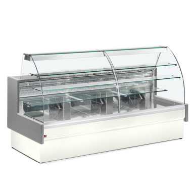 Comptoir vitrine réfrigérée gris / blanc - Diamond  au meilleur prix sur Restock CHR