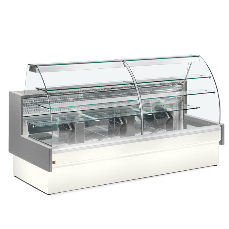 Comptoir vitrine réfrigérée gris / blanc - Diamond  au meilleur prix sur Restock CHR