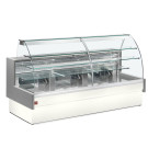 Comptoir vitrine réfrigérée vitre courbe gris / blanc - Diamond  au meilleur prix sur Restock CHR