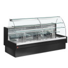 Comptoir vitrine réfrigéré vitre courbe noir - Diamond  au meilleur prix sur Restock CHR