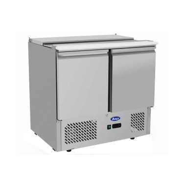Meuble saladette capot inox 2 portes - Atosa