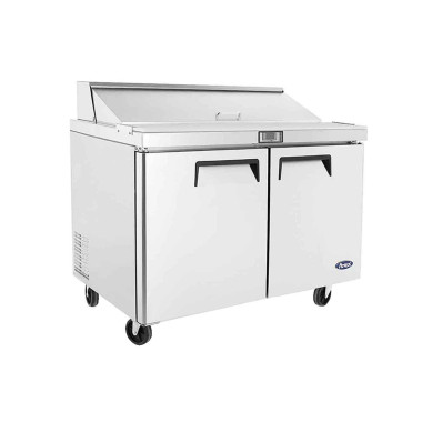 Meuble saladette 1500 2 portes x12 bacs gn 1/6 - Atosa