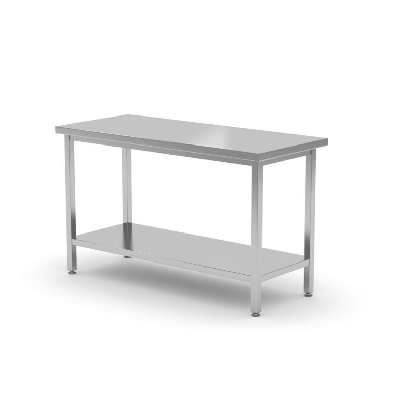 Table centrale avec etagere - vissee - profondeur 600 mm - Profi Line - 1400x600xH850 mm (HENDI)  au meilleur prix sur Restock C