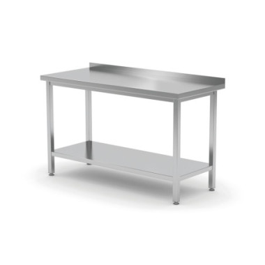 Table murale avec etagere - vissee - profondeur 600 mm - Profi Line - 1000x600xH850 mm (HENDI)  au meilleur prix sur Restock CHR