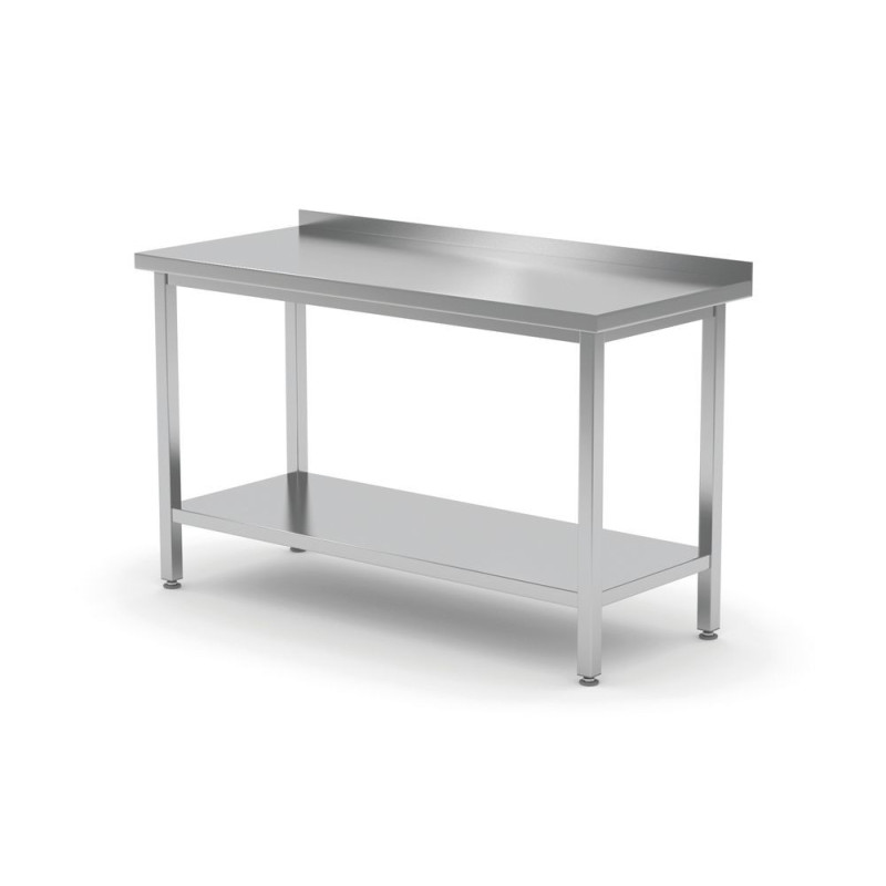 Table murale avec etagere - vissee - profondeur 600 mm - Profi Line - 1000x600xH850 mm (HENDI)  au meilleur prix sur Restock CHR