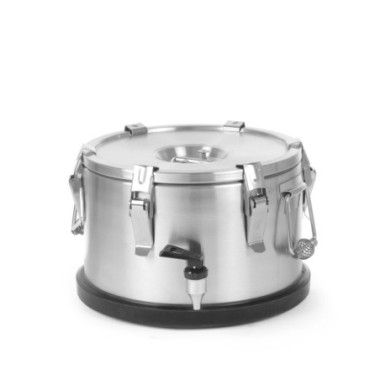 Conteneur isotherme portable - avec robinet - Profi Line - 10 L - Argent - O330xH220 mm (HENDI)  au meilleur prix sur Restock CH