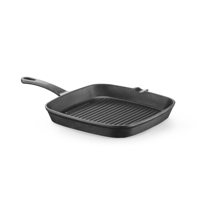 Poele a griller en fonte - 230x230xH25 mm (HENDI)  au meilleur prix sur Restock CHR