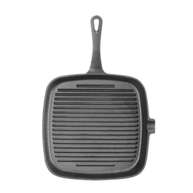 Poele a griller en fonte - 230x230xH25 mm (HENDI)  au meilleur prix sur Restock CHR