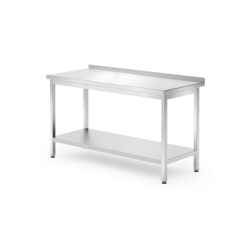 Table murale avec etagere - boulonnee - profondeur 700 mm - Profi Line - 1400x700xH850 mm (HENDI)  au meilleur prix sur Restock 