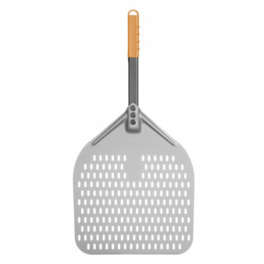Pelle a pizza carree perforee avec manche court - 350x710 mm (HENDI)  au meilleur prix sur Restock CHR