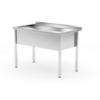 Table avec bac de lavage simple - soude - profondeur 700 mm - hauteur du bac 300 mm - Profi Line - 800x700xH850 mm (HENDI)  au m
