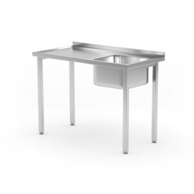 Table d'evier - vissee - Kitchen Line - vasque sur le cote droit - 1000x600xH850 mm (HENDI)  au meilleur prix sur Restock CHR