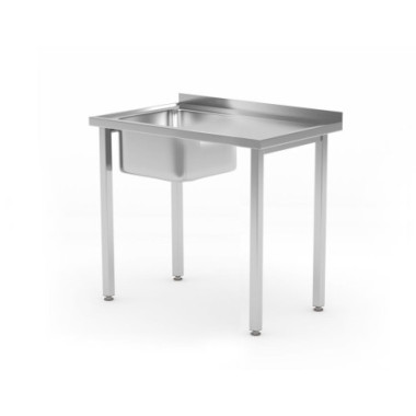 Table d'evier - vissee - Kitchen Line - vasque sur le cote droit - 1000x600xH850 mm (HENDI)  au meilleur prix sur Restock CHR