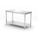 Table de travail centrale avec etagere - vissee - profondeur 600 mm - Kitchen Line - 1000x600xH850 mm (HENDI)  au meilleur prix 