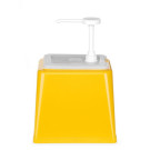 Distributeur de sauces avec pompe - 2 - 5 L - Jaune - 230x210xH327 mm (HENDI)  au meilleur prix sur Restock CHR