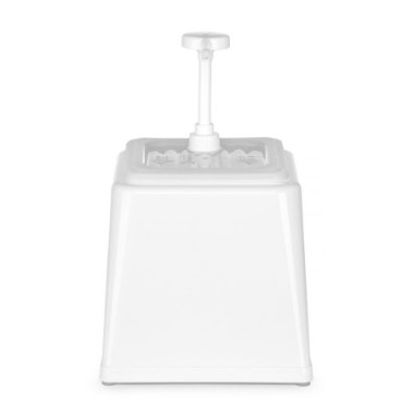 Distributeur de sauces avec pompe - 2 - 5 L - Blanc - 230x210xH327 mm (HENDI)  au meilleur prix sur Restock CHR