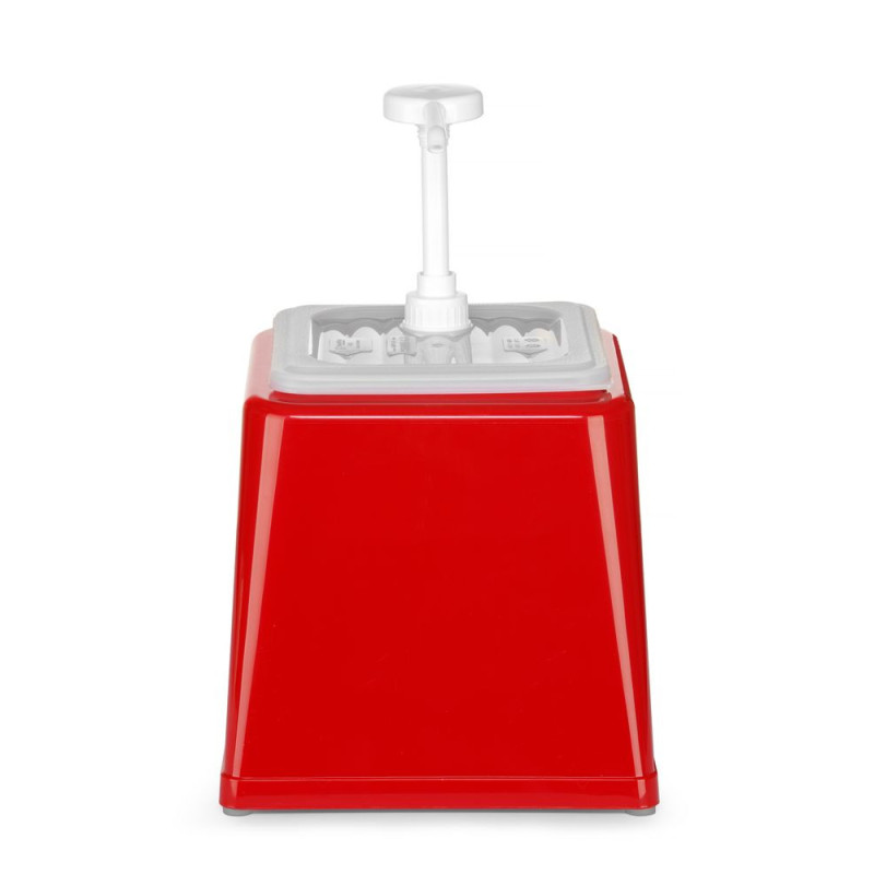 Distributeur de sauces avec pompe - 2 - 5 L - Blanc - 230x210xH327 mm (HENDI)  au meilleur prix sur Restock CHR